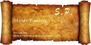 Stroh Pamina névjegykártya